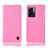 Leather Case Stands Flip Cover Holder H04P for OnePlus Nord N300 5G Pink