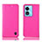 Leather Case Stands Flip Cover Holder H04P for Oppo A1 5G Hot Pink