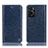 Leather Case Stands Flip Cover Holder H04P for Oppo A36 Blue