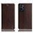 Leather Case Stands Flip Cover Holder H04P for Oppo A36 Brown