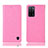 Leather Case Stands Flip Cover Holder H04P for Oppo A55 5G Pink