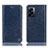 Leather Case Stands Flip Cover Holder H04P for Oppo A57 5G Blue