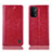Leather Case Stands Flip Cover Holder H04P for Oppo A93 5G Red