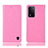 Leather Case Stands Flip Cover Holder H04P for Oppo A93s 5G Pink