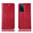 Leather Case Stands Flip Cover Holder H04P for Oppo A93s 5G Red