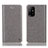 Leather Case Stands Flip Cover Holder H04P for Oppo A94 5G Gray