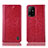 Leather Case Stands Flip Cover Holder H04P for Oppo A95 5G Red