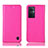 Leather Case Stands Flip Cover Holder H04P for Oppo F21 Pro 5G Hot Pink