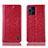 Leather Case Stands Flip Cover Holder H04P for Oppo Find X3 5G Red