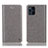 Leather Case Stands Flip Cover Holder H04P for Oppo Find X3 Pro 5G Gray