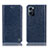 Leather Case Stands Flip Cover Holder H04P for Oppo Find X5 Lite 5G Blue