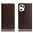 Leather Case Stands Flip Cover Holder H04P for Oppo Find X5 Pro 5G Brown