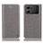 Leather Case Stands Flip Cover Holder H04P for Oppo K10 5G Gray