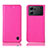 Leather Case Stands Flip Cover Holder H04P for Oppo K10 5G Hot Pink