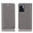 Leather Case Stands Flip Cover Holder H04P for Oppo K10 5G India Gray