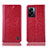Leather Case Stands Flip Cover Holder H04P for Oppo K10 5G India Red