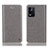 Leather Case Stands Flip Cover Holder H04P for Oppo K9X 5G Gray