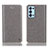 Leather Case Stands Flip Cover Holder H04P for Oppo Reno6 Pro 5G Gray