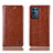 Leather Case Stands Flip Cover Holder H04P for Realme Q3s 5G Brown