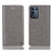 Leather Case Stands Flip Cover Holder H04P for Realme Q3s 5G Gray