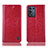 Leather Case Stands Flip Cover Holder H04P for Realme Q3s 5G Red