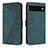 Leather Case Stands Flip Cover Holder H04X for Google Pixel 6 5G Green