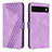 Leather Case Stands Flip Cover Holder H04X for Google Pixel 6 5G Purple