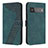 Leather Case Stands Flip Cover Holder H04X for Google Pixel 6 Pro 5G Green