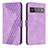 Leather Case Stands Flip Cover Holder H04X for Google Pixel 6 Pro 5G Purple