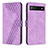 Leather Case Stands Flip Cover Holder H04X for Google Pixel 6a 5G Purple