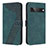 Leather Case Stands Flip Cover Holder H04X for Google Pixel 7 Pro 5G Green