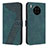 Leather Case Stands Flip Cover Holder H04X for Huawei Honor 50 Lite Green