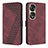 Leather Case Stands Flip Cover Holder H04X for Huawei Honor 70 Pro 5G Red