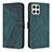 Leather Case Stands Flip Cover Holder H04X for Huawei Honor X8 4G Green