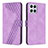 Leather Case Stands Flip Cover Holder H04X for Huawei Honor X8 4G Purple