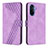 Leather Case Stands Flip Cover Holder H04X for Huawei Nova Y70 Plus Purple