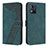 Leather Case Stands Flip Cover Holder H04X for Motorola Moto E13 Green