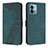 Leather Case Stands Flip Cover Holder H04X for Motorola Moto G Stylus (2023) 4G Green