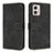 Leather Case Stands Flip Cover Holder H04X for Motorola Moto G53j 5G Black
