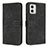 Leather Case Stands Flip Cover Holder H04X for Motorola Moto G73 5G Black