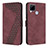 Leather Case Stands Flip Cover Holder H04X for Realme 7i RMX2193 Red