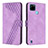 Leather Case Stands Flip Cover Holder H04X for Realme C21Y Purple