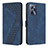 Leather Case Stands Flip Cover Holder H04X for Realme C35 Blue