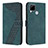 Leather Case Stands Flip Cover Holder H04X for Realme Narzo 20 Green