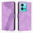 Leather Case Stands Flip Cover Holder H04X for Vivo V25 5G Purple