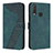 Leather Case Stands Flip Cover Holder H04X for Vivo Y11 Green