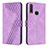 Leather Case Stands Flip Cover Holder H04X for Vivo Y11 Purple