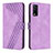 Leather Case Stands Flip Cover Holder H04X for Vivo Y12G Purple