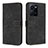 Leather Case Stands Flip Cover Holder H04X for Vivo Y35 4G Black