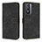 Leather Case Stands Flip Cover Holder H04X for Vivo Y74s 5G Black